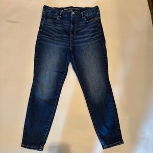 American Eagle Outfitters Women's Dark Blue Skinny Jeans